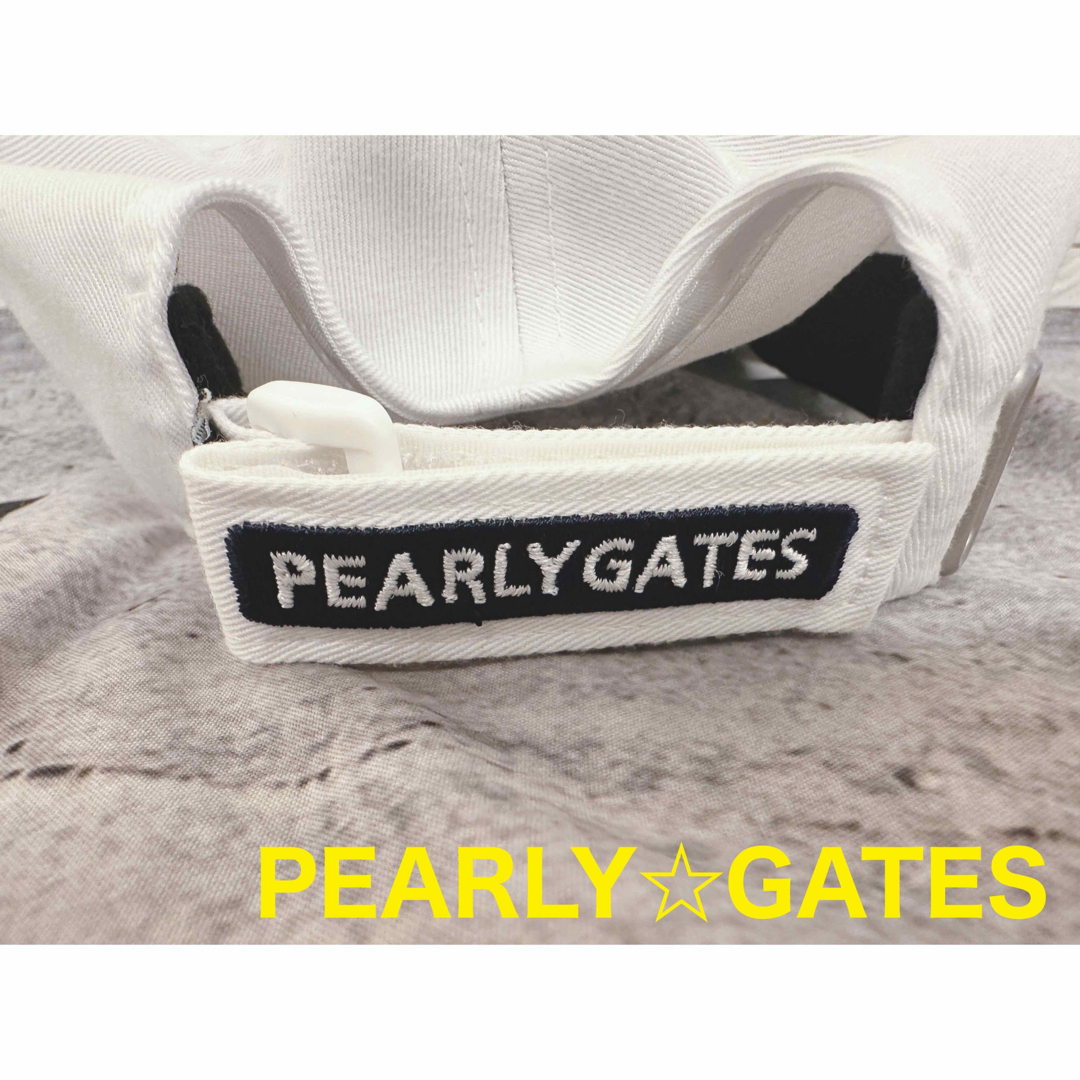 PEARLY GATES(パーリーゲイツ)のパーリーゲイツ　キャップ　帽子　ゴルフ　白　ホワイト スポーツ/アウトドアのゴルフ(ウエア)の商品写真