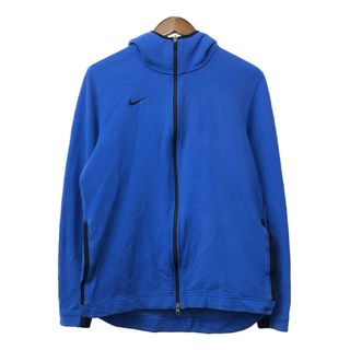 ナイキ(NIKE)のNIKE ナイキ ハイネックパーカー スポーツ ダブルジップ ブルー (メンズ L) 中古 古着 Q3946(パーカー)