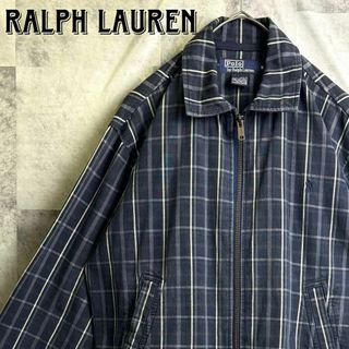 POLO RALPH LAUREN - 美品 90s ポロバイラルフローレン ドリズラージャケット チェック ネイビーS