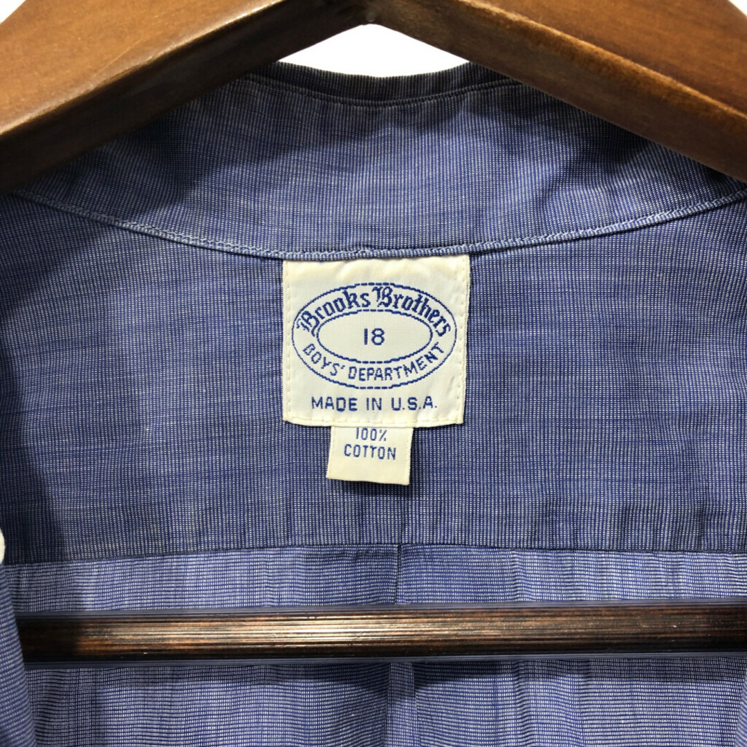 Brooks Brothers(ブルックスブラザース)の90年代 USA製 Brooks Brothers ブルックスブラザーズ ボタンダウン長袖シャツ ライトブルー (メンズ 18) 中古 古着 Q3958 メンズのトップス(シャツ)の商品写真