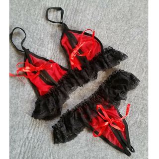 新品　匿名配送　女性用ランジェリー　レッド