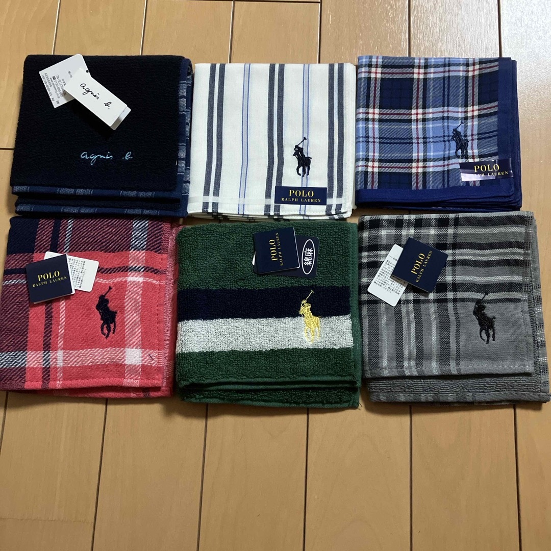 POLO RALPH LAUREN(ポロラルフローレン)のラルフローレン、アニエスベー、ハンカチセット メンズのファッション小物(ハンカチ/ポケットチーフ)の商品写真