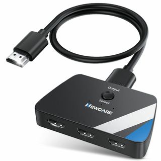 【色:ブラック】NEWCARE HDMI 切替器 4K@60Hz 3入力1出力 