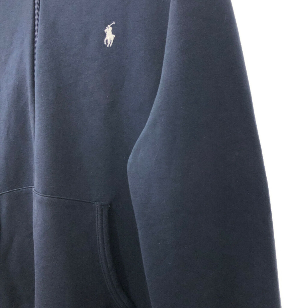 POLO RALPH LAUREN(ポロラルフローレン)のPolo by Ralph Lauren ポロ ラルフローレン フルジップ スウェット パーカー アメカジ ネイビー (メンズ L) 中古 古着 Q3968 メンズのトップス(パーカー)の商品写真