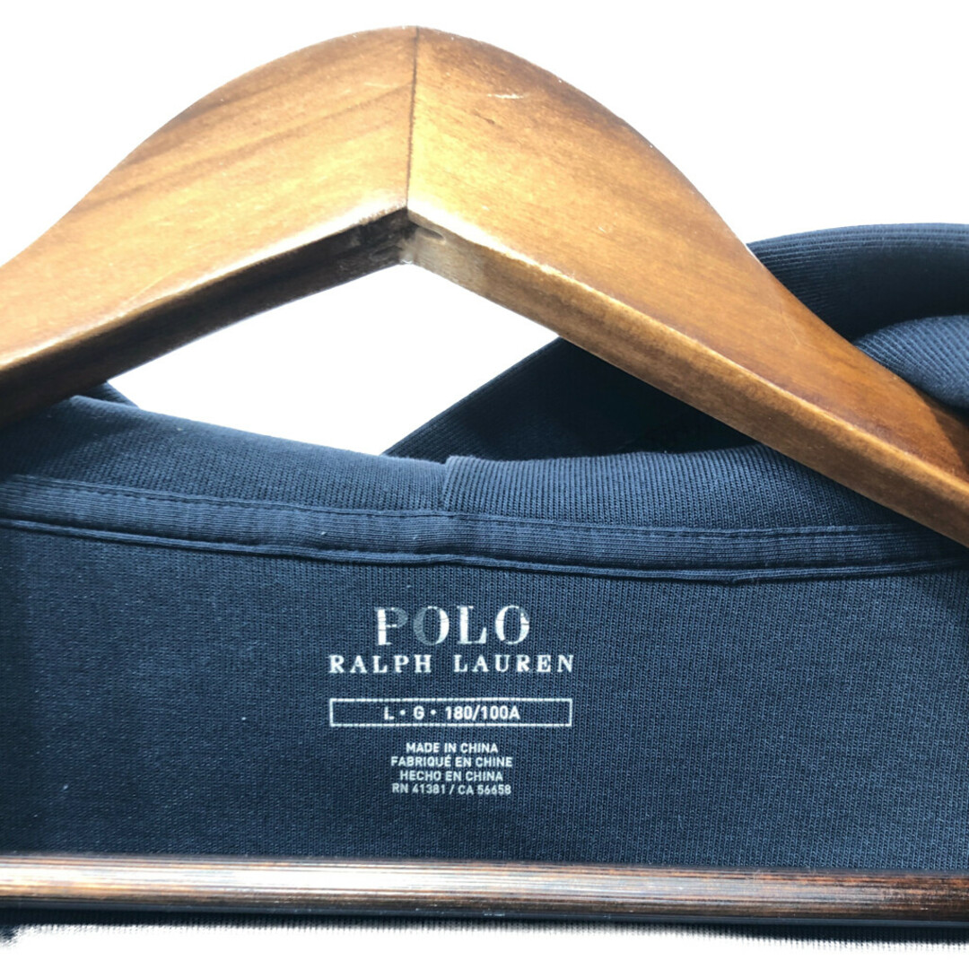 POLO RALPH LAUREN(ポロラルフローレン)のPolo by Ralph Lauren ポロ ラルフローレン フルジップ スウェット パーカー アメカジ ネイビー (メンズ L) 中古 古着 Q3968 メンズのトップス(パーカー)の商品写真