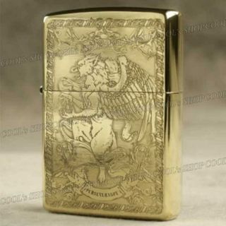 グリフィン 全面加工 オイルライター ZORRO ゴールド zippo オシャレ(タバコグッズ)