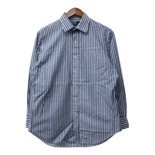 ポロラルフローレン(POLO RALPH LAUREN)の90年代 Polo by Ralph Lauren ポロ ラルフローレン CURHAM 長袖シャツ アメカジ ストライプ ブルー (メンズ 16(シャツ用)) 中古 古着 Q3970(シャツ)