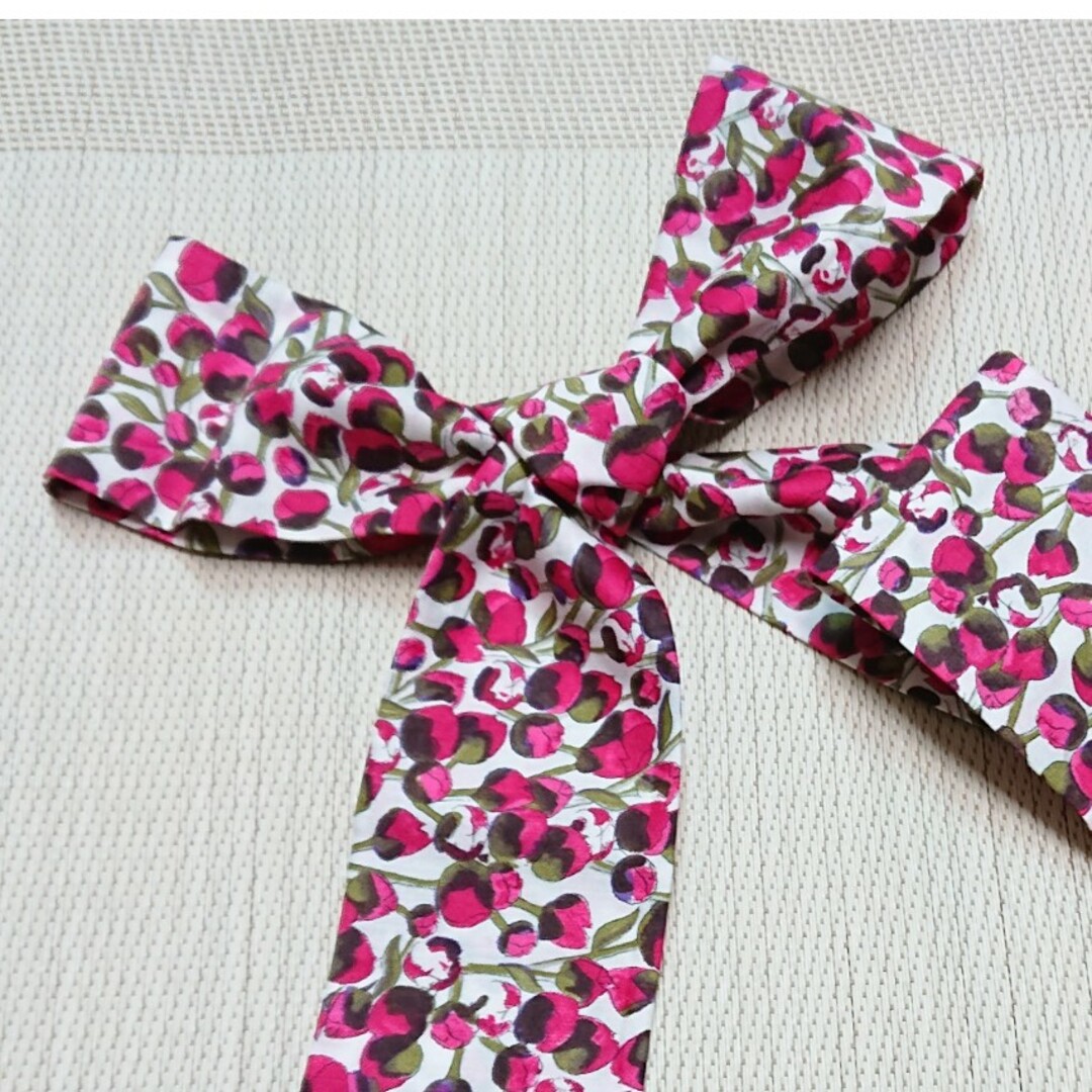 LIBERTY.(リバティ)のLIBERTY☆イライザス ビビットピンク リボンスカーフ レディースのファッション小物(バンダナ/スカーフ)の商品写真