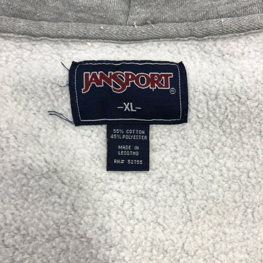 JANSPORT ジャンスポーツ MINNESOTA ミネソタ カレッジ  スウェット パーカー グレー (メンズ XL) 中古 古着 Q3994 メンズのトップス(パーカー)の商品写真