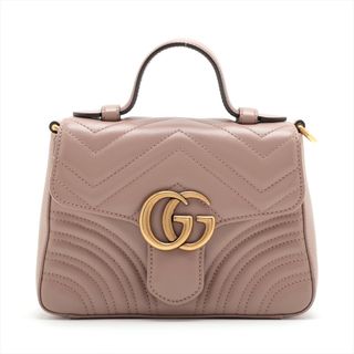 Gucci - グッチ  パテントレザー  ピンクベージュ レディース ショルダーバッグ