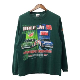 2000年代～ CHASE AUTHENTICS チェイス オーセンティック レーシング 長袖Ｔシャツ グリーン (メンズ L) 中古 古着 Q4015(Tシャツ/カットソー(七分/長袖))