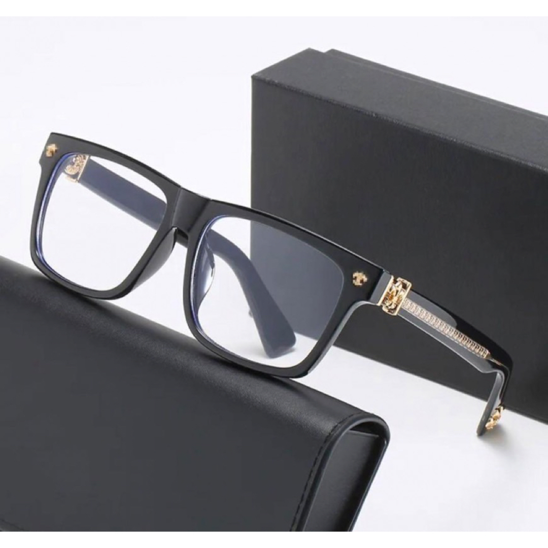 ベストセラー　伊達メガネ　黒縁メガネ　メンズ　レディース　大きめ　スクエア レディースのファッション小物(サングラス/メガネ)の商品写真
