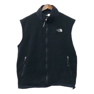 ザノースフェイス(THE NORTH FACE)のTHE NORTH FACE ノースフェイス フリースベスト POLARTEC ポーラテック アウトドア ブラック (メンズ L) 中古 古着 Q4000(その他)