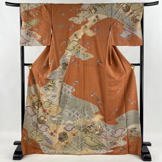 訪問着 身丈170cm 裄丈66.5cm 正絹 名品 【中古】(着物)