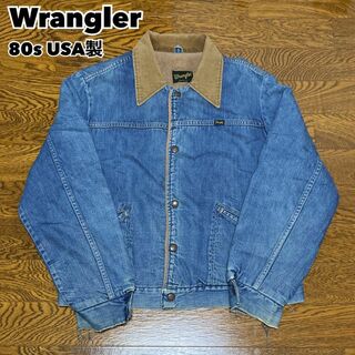80s USA製 Wrangler ラングラー Gジャン デニムジャケット
