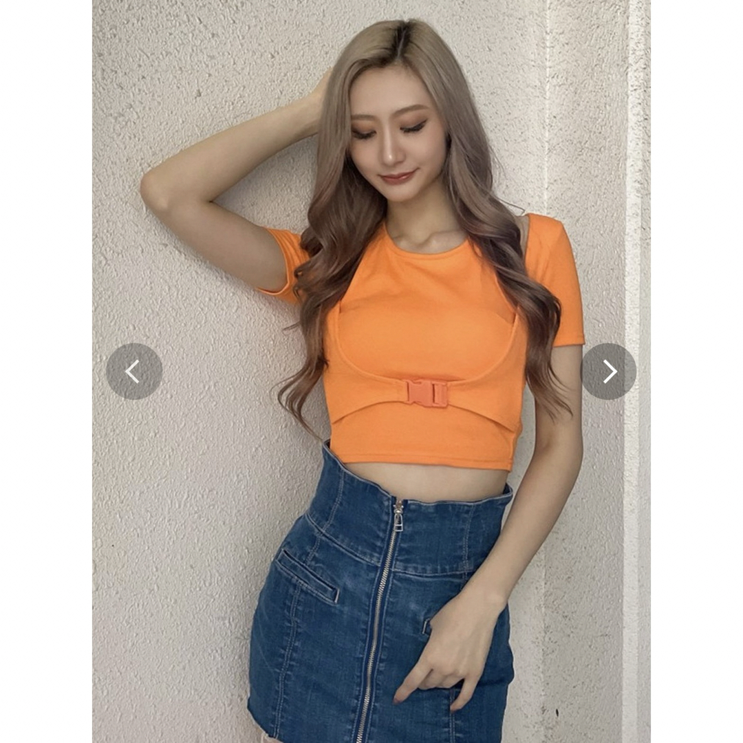 GYDA(ジェイダ)のGYDA アンダー バックル コルセットTOPS レディースのトップス(シャツ/ブラウス(半袖/袖なし))の商品写真