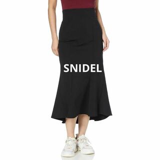 スナイデル(SNIDEL)の【30%off】スナイデル　フィッシュテールスカート ロングスカート　黒　1(ロングスカート)