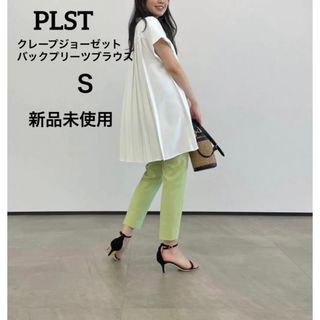 PLST - 【新品･未使用】PLST プラステ　クレープジョーゼットバックプリーツブラウス