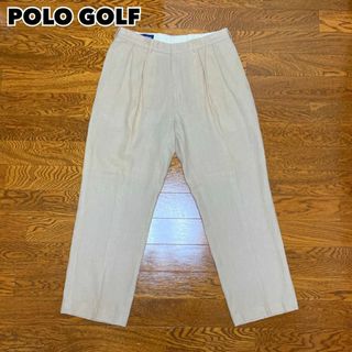 POLO RALPH LAUREN - 90s POLO GOLF ポロゴルフ 2タックリネンスラックス ベージュ