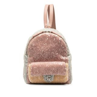 シャネル(CHANEL)の美品 シャネル ココマーク ミニリュック バックパック スパンコール レディース CHANEL 【228-46608】(リュック/バックパック)