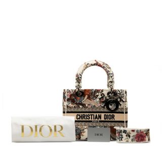 ディオール(Dior)の美品 ディオール ブックトート ディーライト 鳥 フラワー 総柄 ハンドバッグ ショルダーバッグ 2WAY キャンバス レディース Dior 【228-46617】(ハンドバッグ)