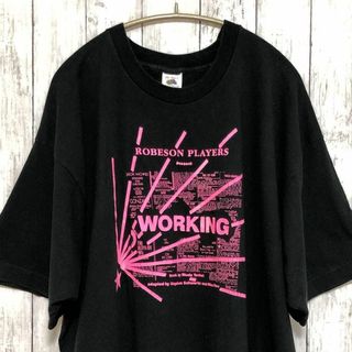 メイドインUSA　シングルステッチ　ビンテージ　半袖Ｔシャツ　黒ブラック　黒桃(Tシャツ/カットソー(半袖/袖なし))