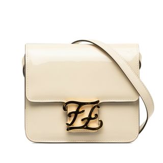 FENDI - 美品 フェンディ カリグラフィー 斜め掛け ショルダーバッグ 8BT317 パテントレザー レディース FENDI 【228-46625】