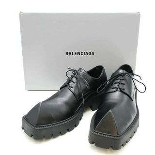 Balenciaga - BALENCIAGA バレンシアガ Rhino スムースカーフスキン ダービーシューズ  ブラック 41