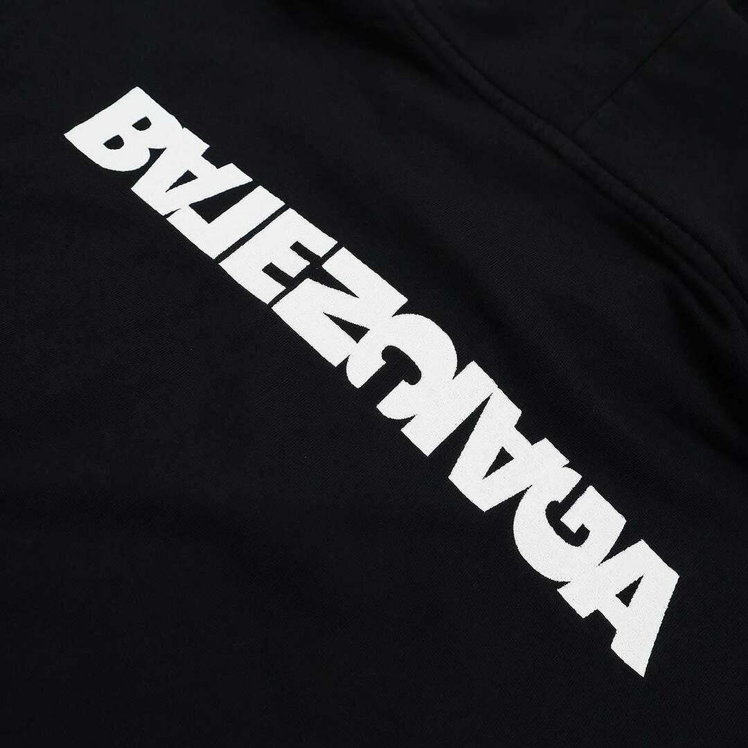 Balenciaga(バレンシアガ)のBALENCIAGA バレンシアガ 21AW ターンロゴ ジップアップワイドフィットパーカー 674719 TLVB4 ブラック 5 メンズのトップス(パーカー)の商品写真