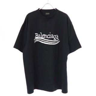 BALENCIAGA バレンシアガ 23AW Large Fit Tee ラージフィットロゴプリントTシャツ 641655 TNVE7 ブラック L