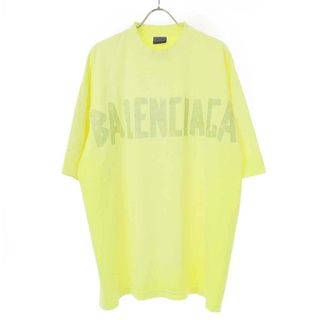 バレンシアガ(Balenciaga)のBALENCIAGA バレンシアガ 23SS Tape Type Medium Fit Tee テープロゴTシャツ 739784 TOVA9 イエロー XL(Tシャツ/カットソー(半袖/袖なし))