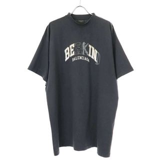 バレンシアガ(Balenciaga)のBALENCIAGA バレンシアガ 23AW Be Kind Tee オーバーサイズTシャツ 739028 TPVD5 チャコール 3(Tシャツ/カットソー(半袖/袖なし))