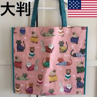 レア 新品 from USA 猫柄 エコバッグ トートバッグ 人気 cat ねこ(エコバッグ)