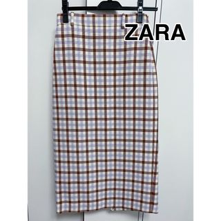 ザラ(ZARA)のZARA チェックスカート(ひざ丈スカート)