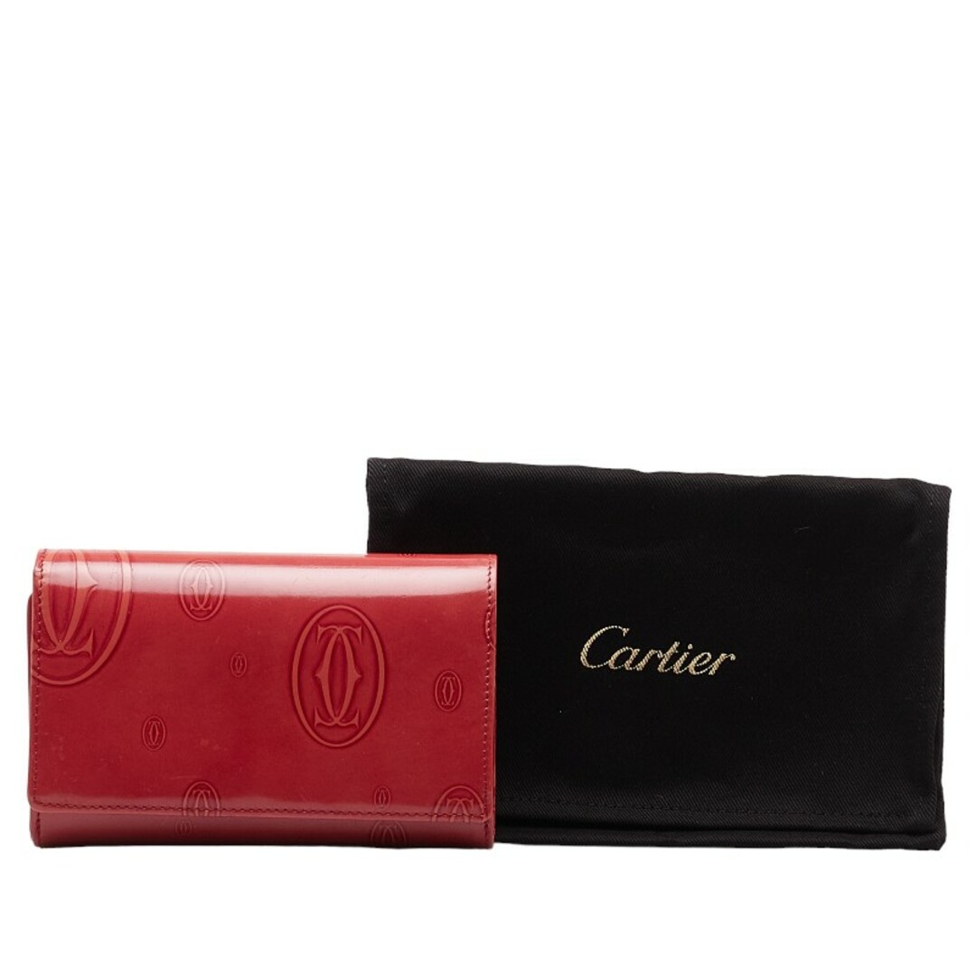 Cartier(カルティエ)のカルティエ ハッピーバースデー 二つ折り財布 L3000347 エナメル レディース CARTIER 【1-0147409】 レディースのファッション小物(財布)の商品写真