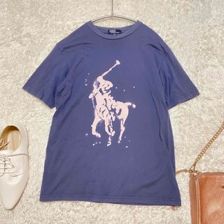 ポロラルフローレン(POLO RALPH LAUREN)のポロバイラルフローレン　ビッグポニー　Tシャツ　パープル　古着(Tシャツ(半袖/袖なし))