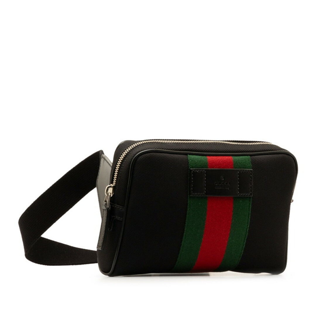 Gucci(グッチ)の美品 グッチ KWTKN シェリーライン ウエストポーチ ボディバッグ 630919 キャンバス レディース GUCCI 【222-47600】 レディースのバッグ(ボディバッグ/ウエストポーチ)の商品写真