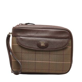 バーバリー(BURBERRY)のバーバリー チェック ポーチ セカンドバッグ キャンバス レディース BURBERRY 【1-0147696】(ポーチ)