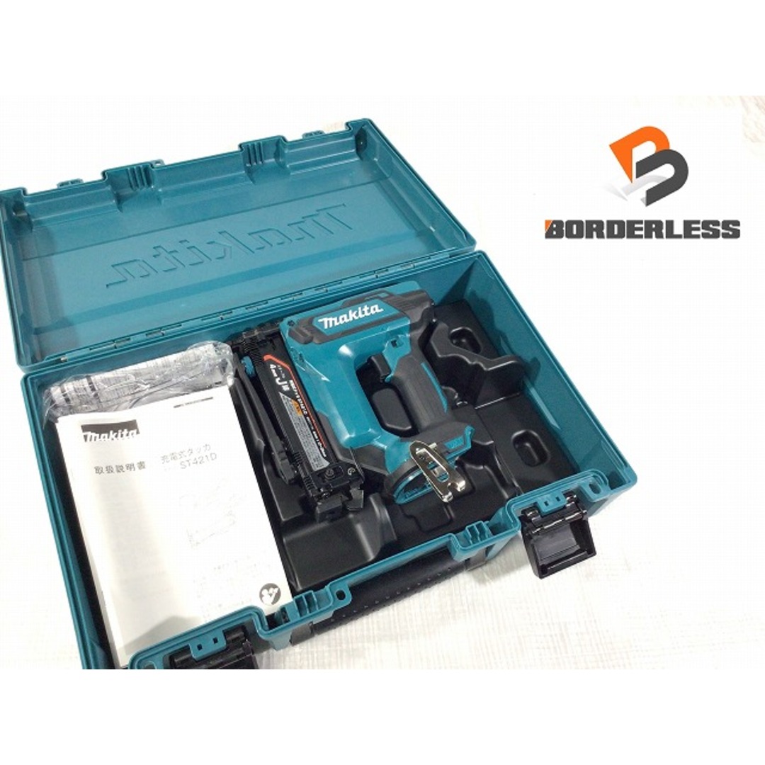 Makita(マキタ)の☆美品☆makita マキタ 18V 25mm 充電式タッカ ST421DZK 本体 ケース付き 89523 自動車/バイクのバイク(工具)の商品写真