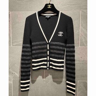 シャネル(CHANEL)のCHANEL シャネル ココマーク ボーダー カーディガン(カーディガン)