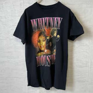 ミュージックティー(MUSIC TEE)のホイットニーヒューストン　半袖Ｔシャツ　サイズＭ　黒ブラック　公式アイテム　古着(Tシャツ/カットソー(半袖/袖なし))