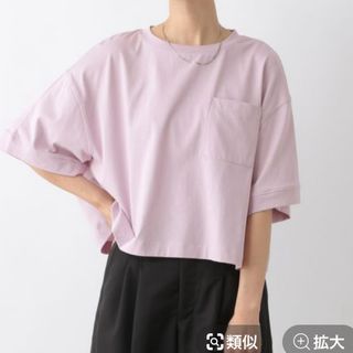 LEPSIM - LEPSIMレプシィム ワイドクロップドTシャツ 