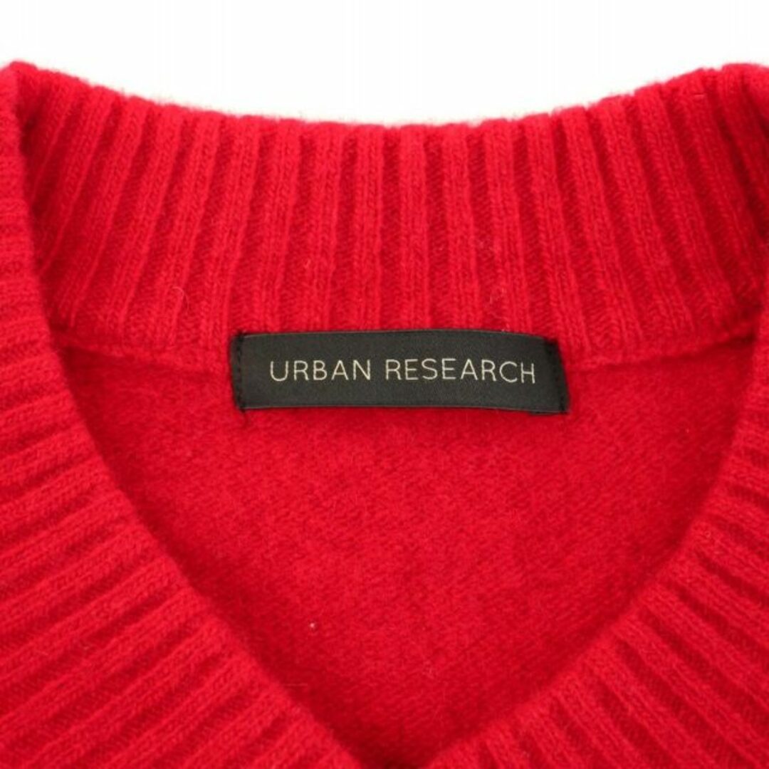 URBAN RESEARCH(アーバンリサーチ)のアーバンリサーチ カシミヤ混強縮Vネックニットプルオーバー 長袖 ウール 赤 レディースのトップス(ニット/セーター)の商品写真