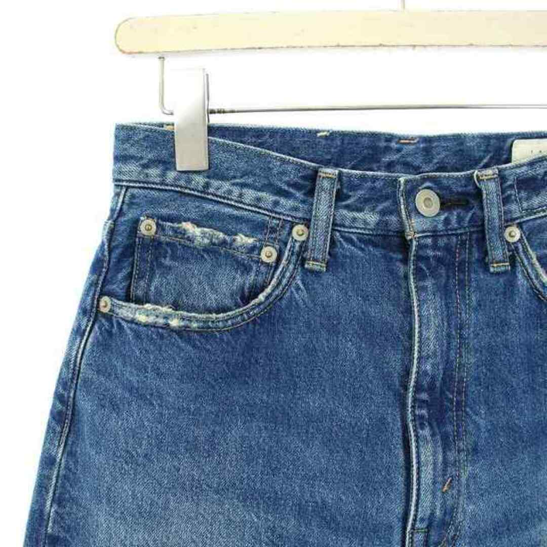 クロ DENIM デニム パンツ ジーンズ ダメージ加工 W26 L 青 レディースのパンツ(デニム/ジーンズ)の商品写真