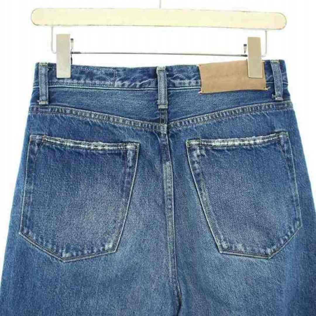 クロ DENIM デニム パンツ ジーンズ ダメージ加工 W26 L 青 レディースのパンツ(デニム/ジーンズ)の商品写真