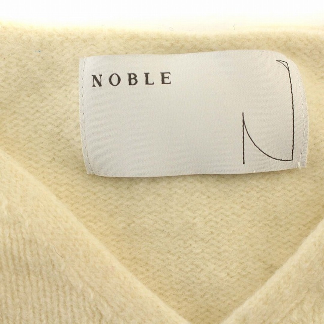 Noble(ノーブル)のノーブル NOBLE ニット カシミヤタッチ パフスリーブ 白 オフホワイト レディースのトップス(ニット/セーター)の商品写真