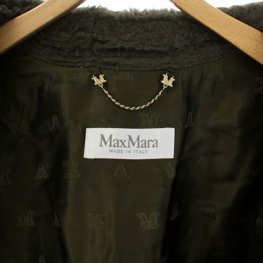 Max Mara(マックスマーラ)のマックスマーラ 白タグ テディベア ボアケープ ポンチョ ショート丈 カーキ レディースのジャケット/アウター(ポンチョ)の商品写真