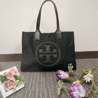 トリーバーチ(Tory Burch)の✨美品✨ トリーバーチ トートバック エラ ブラック レザー ナイロン(トートバッグ)