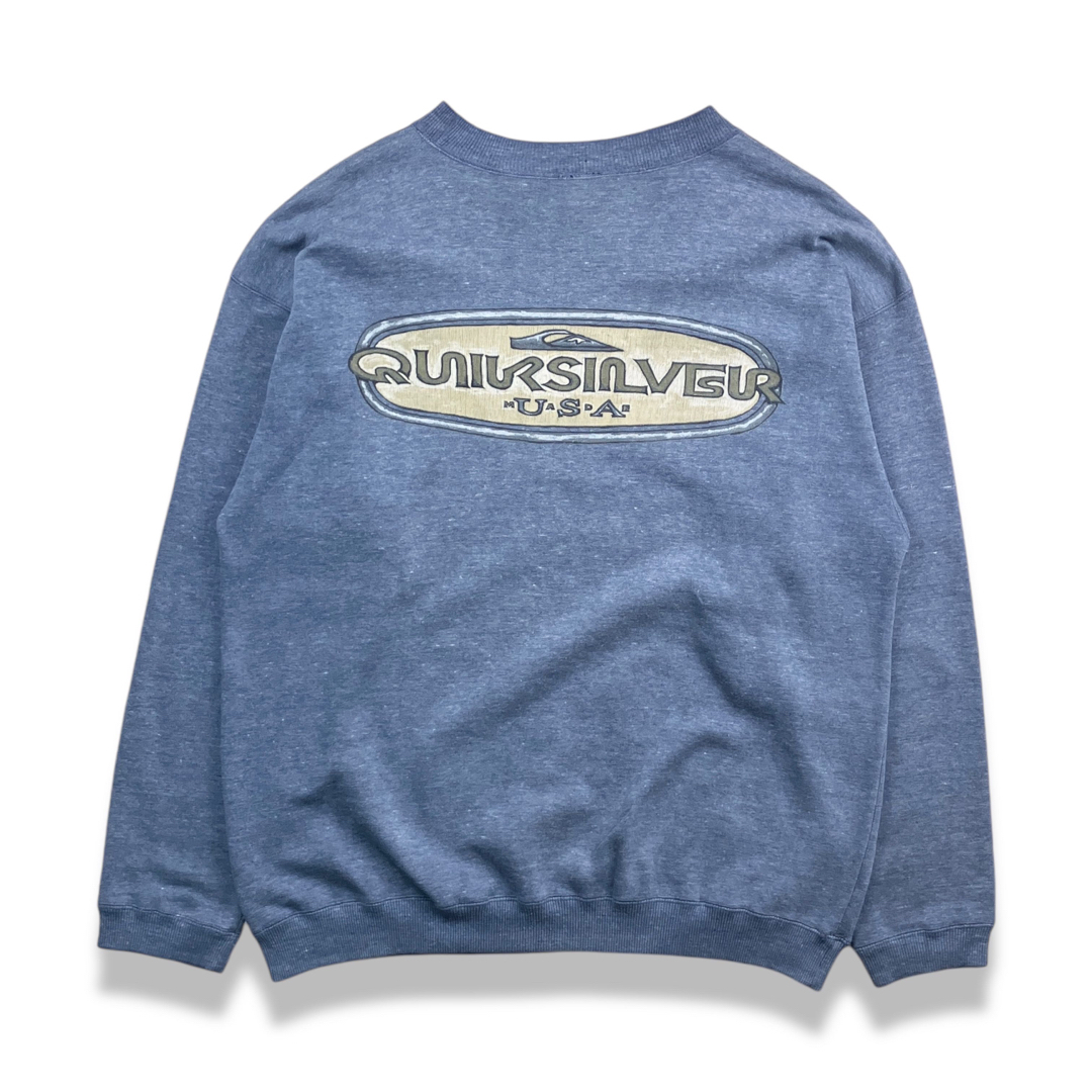 QUIKSILVER - 90s クイックシルバー スウェットシャツ ヘザー QUIKSILVER - 90s クイックシルバー スウェットシャツ ヘザー