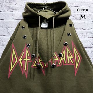 【インパクトVカット】デフレパード DEF LEPPARD パーカー 裏起毛